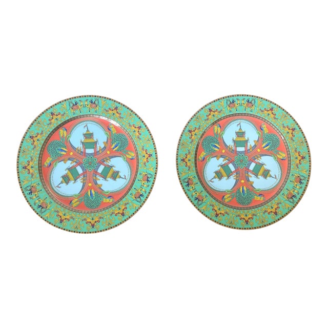 Pair of Serving Platters by Versace for Rosenthal For Sale