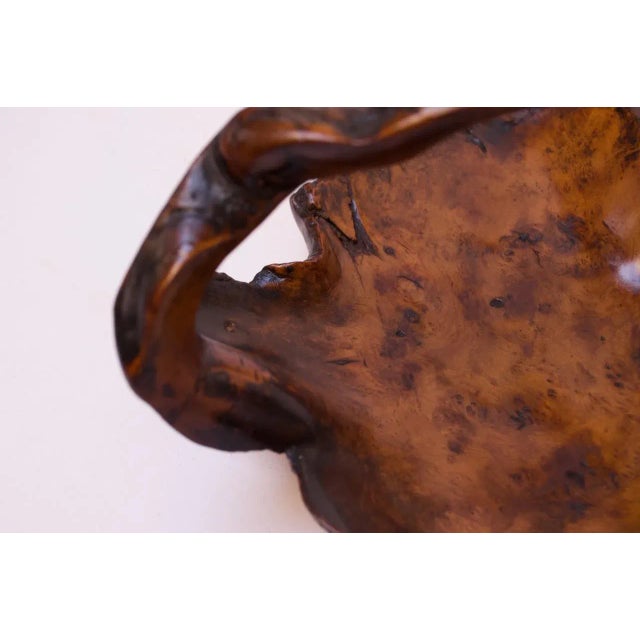 Early American Carved Burl Basket For Sale - Image 9 of 13