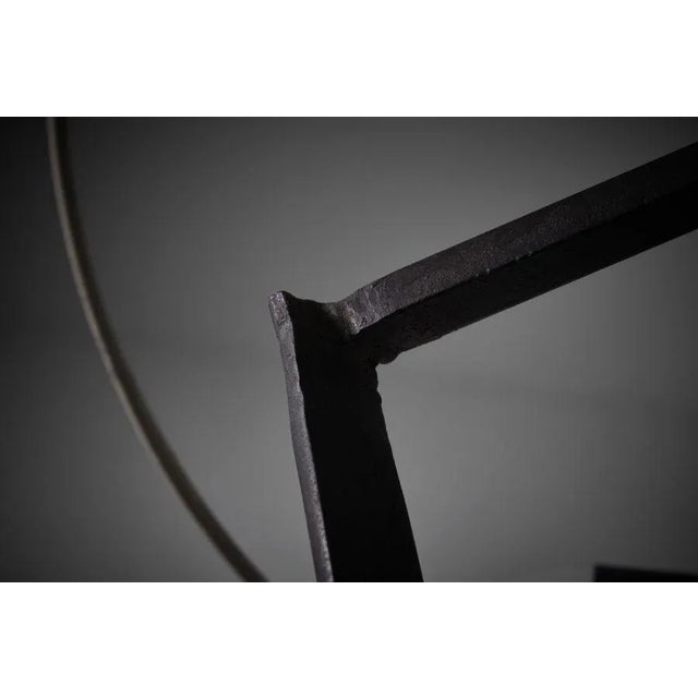Black Abstract Metal Sculpture by Jean Lascoumes, 1930s For Sale - Image 8 of 10