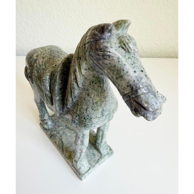 Chinese Tang-Style Stone Horse, Mid 20th Century For Sale - Image 4 of 11