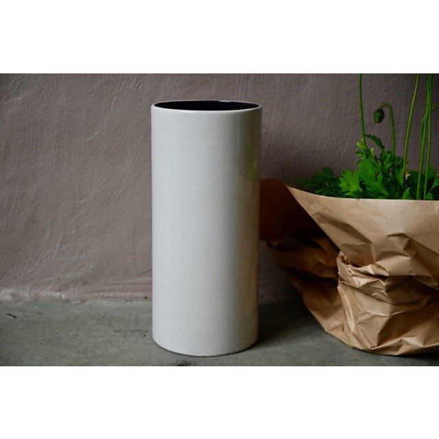 Roll-Top Vase in Glazed Ceramic, West Germany, 1970s For Sale - Image 3 of 6