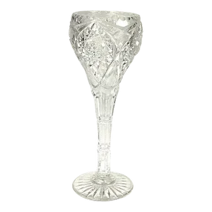 Late 19th Century Abp- Large Cut Glass Vase