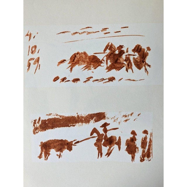 Pablo Picasso Bull fighter - Double-sidevOffset lithograph dated inplate: 8.7.59, extracted from Toros y Toreros 1962...