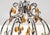 Metal Vintage Italian Designer Beaded & Amber Glass Hot Air Balloon 8 Light Chandelier For Sale - Image 7 of 17