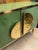 Contemporary Credenza With Green Glass and Brass Fittings and Handles For Sale - Image 3 of 10