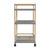 2020s Tobias 24 in. W Outdoor Rattan and Metal 3 Tier Bar Cart, Gray/White Dot / Natural Rattan Frame For Sale - Image 5 of 7