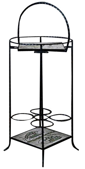 Bar or in Wrought Iron with Ceramic Tiles from Atelier Procéram in Aubagne, France, 1950s