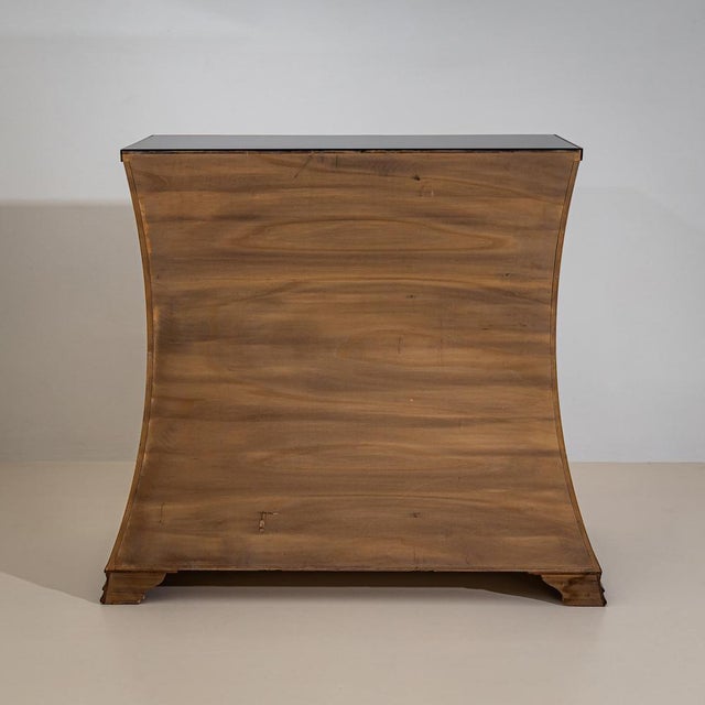 Brown Modern Italian Chest of Drawers in Trapezoidal Form, 1990s For Sale - Image 8 of 11