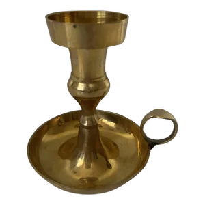 Vintage Mid 20th Century Brass Candle Holder