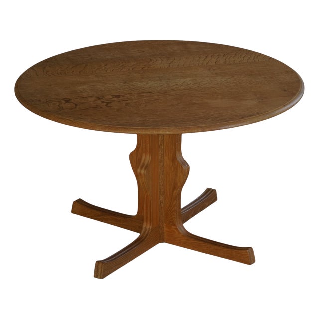 Mid-Century Modern Danish Round Dining Table in Oak with Two Extensions, 1960s For Sale