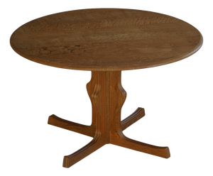 Mid-Century Modern Danish Round Dining Table in Oak with Two Extensions, 1960s