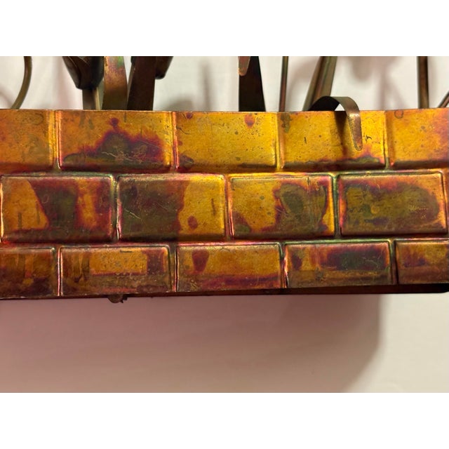 Mid-Century Modern Mid-Century Modern MCM Copper Metal Brutalist Style Art Deco Café Bistro Wall Sculpture. For Sale - Image 3 of 6