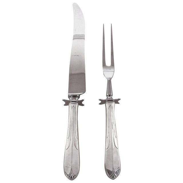 Sterling Extra Large Carving Fork and Knife Set - A Pair For Sale In New York - Image 6 of 6