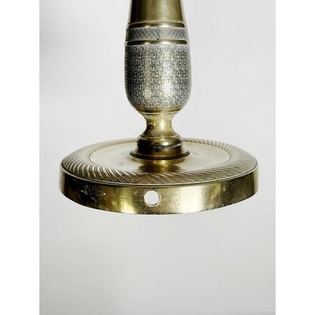 Gold Antique French Brass Candlesticks, 1800s, Set of 2 For Sale - Image 8 of 10