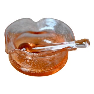 Amber Blown Glass Mortar and Pestle, Scandinavia, 1970s For Sale