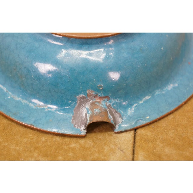 Mid 20th Century Chinese Cloisonne Red & White Crysthanamum Cigarette Cigar Ashtray Dish 5" For Sale - Image 14 of 14