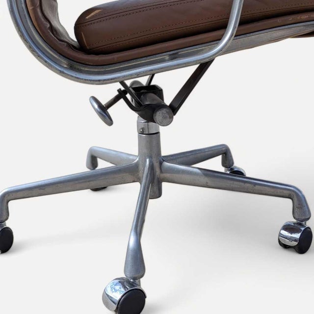 Mid-Century Modern Eames Soft Pad Chair by Herman Miller, 1960s, Leather For Sale - Image 12 of 18