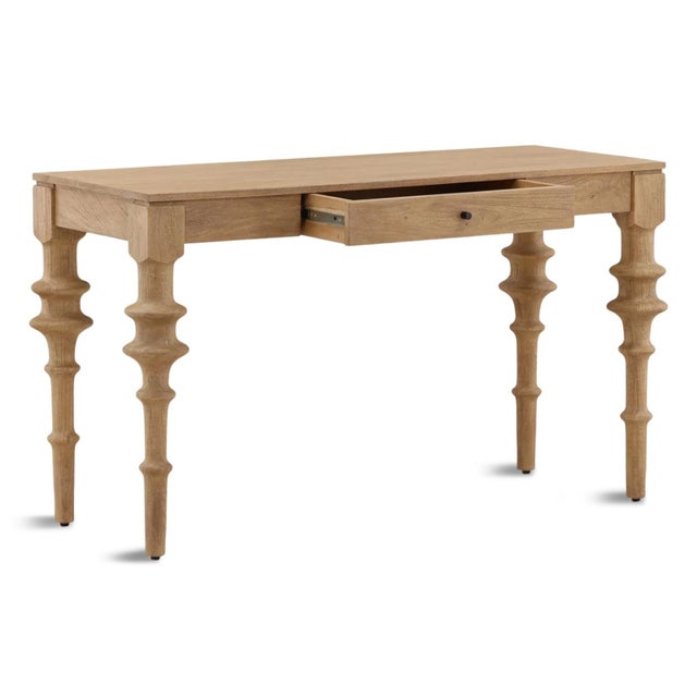 2020s Natural Mango Wood Desk For Sale - Image 5 of 8