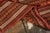 Textile Vintage Kilim Striped Beige-Brown Orange Embroidery Angora Wool Flat Weave For Sale - Image 7 of 8