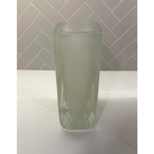 Glass Global Views Handblown Polish Art Glass Borealis Vase – Color “Sand” For Sale - Image 7 of 11