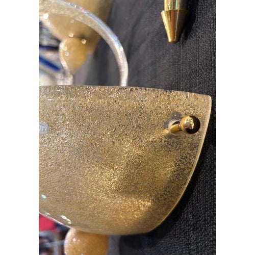 Golden Murano Glass Wall Sconces by La Murrina, 1990, Set of 2 For Sale - Image 6 of 11