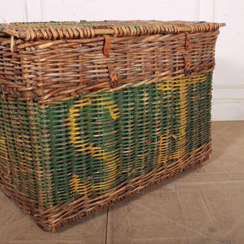 English Wicker Log Basket, 1890s For Sale - Image 5 of 10
