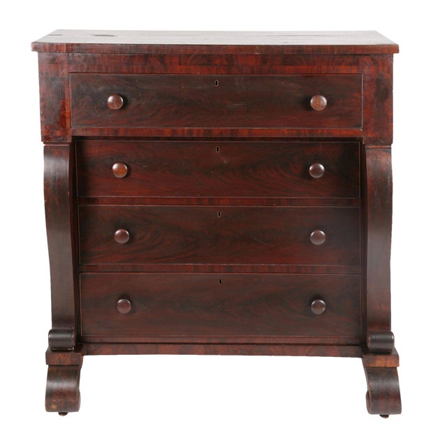 Mahogany Empire Style Footed Dresser Chairish