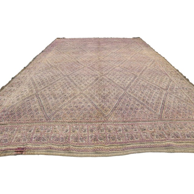 Tribal Late 20th Century Vintage Moroccan Rug - 07'05 X 11'10 For Sale - Image 3 of 7