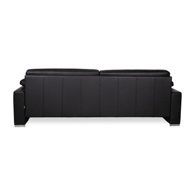 Alba 3-Seater Sofa in Black Leather from Brühl For Sale - Image 13 of 15