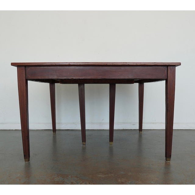 1930s Vintage Federal Style Dining Table For Sale - Image 5 of 14