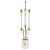 Mid Century Modern Parzinger Style Brass & White Lacquered Metal Tall Table Lamp, Restored For Sale - Image 11 of 11