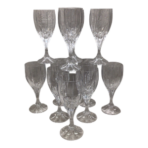 Mikasa Berkeley Crystal Water Goblets-Set of 11