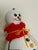 Traditional Vintage Arts & Crafts Holiday Snowman Hand Painted Gourd Art in White, Red & Black For Sale - Image 3 of 8