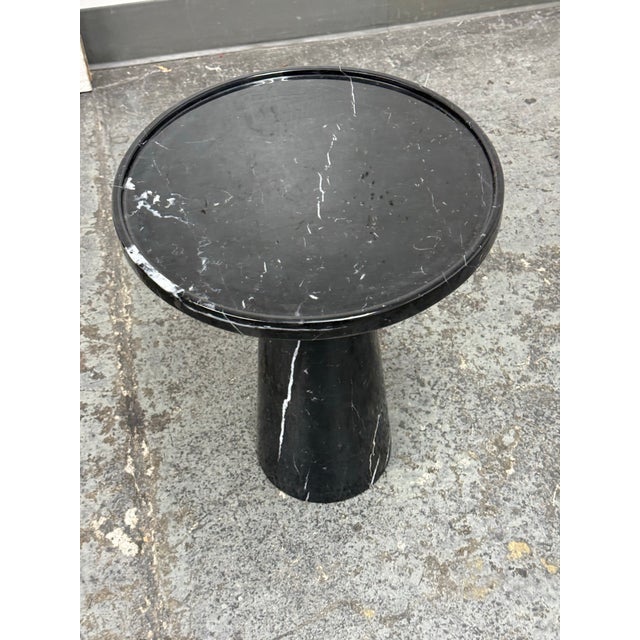 Michael Oren Designs Marquina Marble Pedestal Side Table For Sale - Image 12 of 12