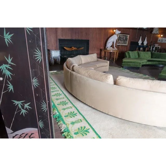 Mid-Century Modern Mid 20th Century Milo Baughman for Thayer Coggin Circular Sectional Sofa - Set of 2 For Sale - Image 3 of 12