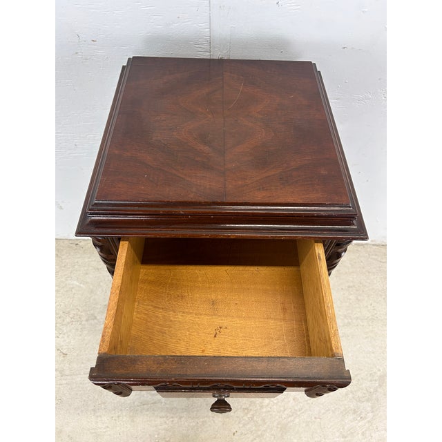 Antique Jacobean Gothic Carved Walnut Chest of Drawers For Sale - Image 10 of 12