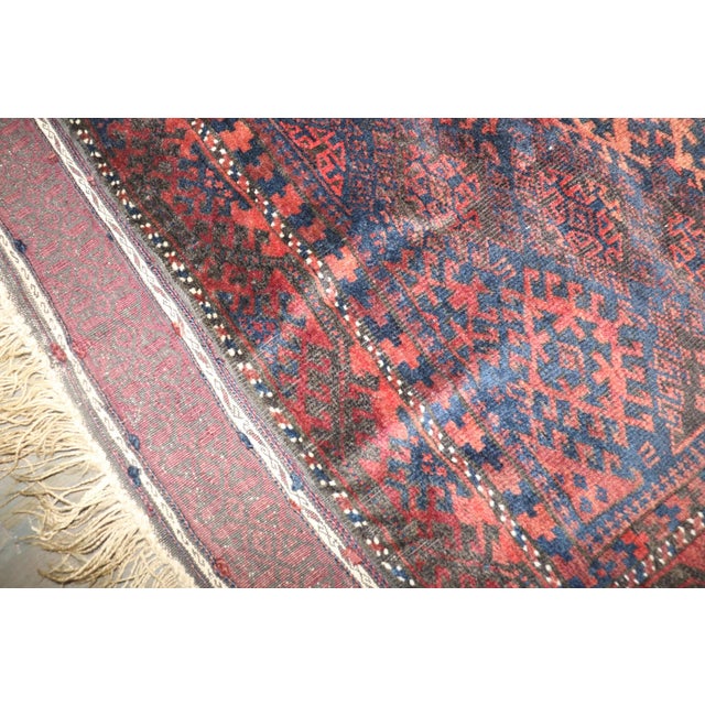 Early 20th Century Navy Balouch Geometric Rug no. j5168 For Sale - Image 5 of 5