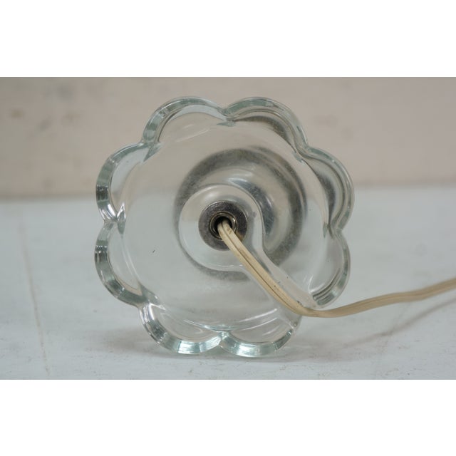 Mid 20th Century Hollywood Regency Stacked Crystal Prism Vanity Boudoir Lamps 11" For Sale - Image 10 of 13