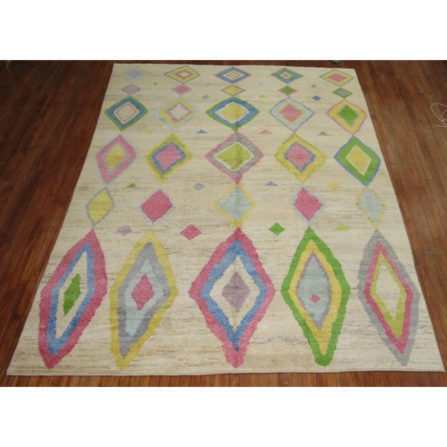 Hollywood Regency Colorful Vintage Inspired Tulu Rug, 8'7'' X 12'4'' For Sale - Image 3 of 10
