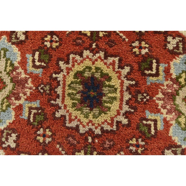 Textile Heriz Runner 2’8” X 10’2” Red Wool Traditional Hand-Knotted Oriental Rug For Sale - Image 7 of 14