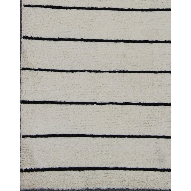 Minimalist Design Modern Moroccan Rug in White by Keivan Woven Arts 8'0 x 11'0 , Keivan Woven Arts rug...