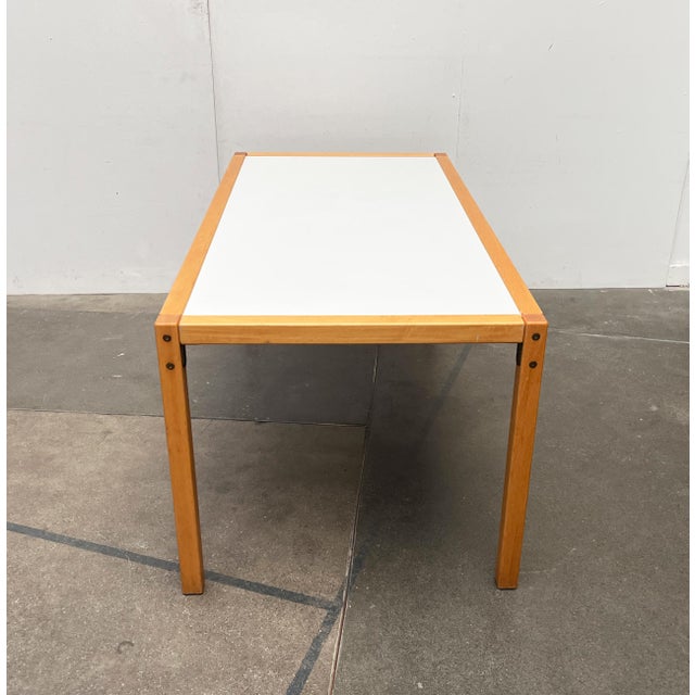White Vintage German Postmodern Profilsystem Series Desk or Dining Table from Flötotto, 1970s For Sale - Image 8 of 18