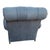 A Stunning Bluish-Grey Distressed Lake Hickory Collection Leather Chair & Ottoman. For Sale In Raleigh - Image 6 of 9