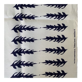 Victoria Larsen Blue Fern N Dot Heavy Weight Cotton Fabric- 2 Yards For Sale