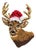 Holiday "What the Buck?!" Santa Deer Handmade Tea Towels, Set of Two, Original For Sale