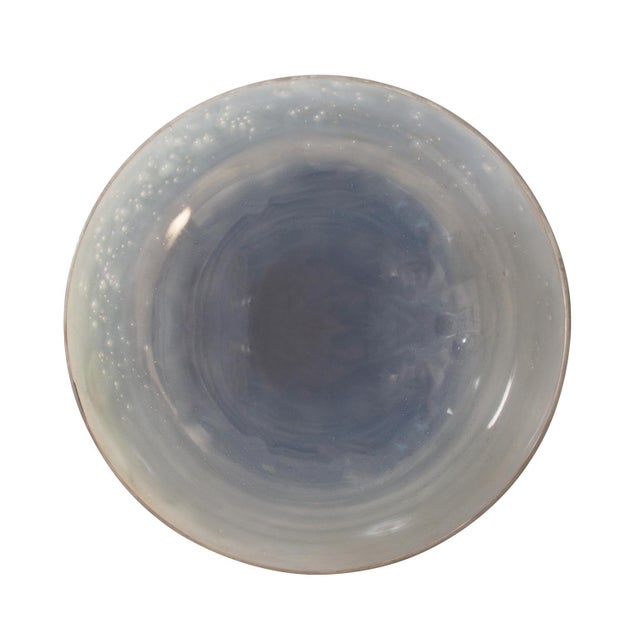 Kenneth Ludwig Chicago Round Grotto Glass Footed Bowl For Sale - Image 4 of 11