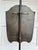 Antique Hand-Painted Floral Tôle Shield Fireplace Screen on Wrought Iron Stand For Sale - Image 11 of 12