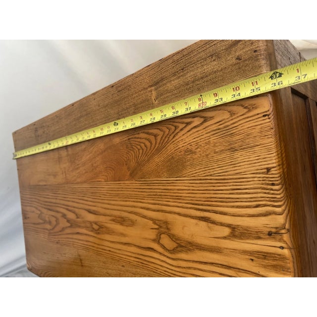 Antique Ice Box Three Storage Cabinets Oak Brass Four Racks For Sale - Image 9 of 10