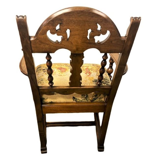 Early 20th Century Antique Spanish Revival Carved Walnut Dining Chairs