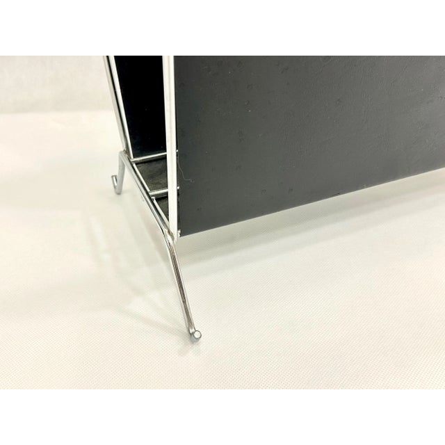 Vintage Vinyl and Steel Magazine Rack from Voss, 1970s For Sale - Image 6 of 8
